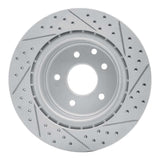 Dynamic Friction 2005-2025 Infiniti G37 Rear Left Drilled & Slotted Geoperformance Rotor by Dynamic Friction Company 830-67055L