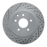 Dynamic Friction 2005-2025 Infiniti G37 Rear Left Drilled & Slotted Geoperformance Rotor by Dynamic Friction Company 830-67055L