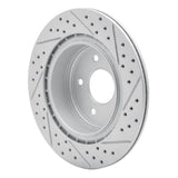 Dynamic Friction 2005-2025 Infiniti G37 Rear Left Drilled & Slotted Geoperformance Rotor by Dynamic Friction Company 830-67055L