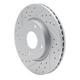 Dynamic Friction 2007-2014 Nissan Sentra Front Left Drilled & Slotted Geoperformance Rotor by Dynamic Friction Company 830-67056L