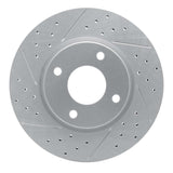 Dynamic Friction 2007-2014 Nissan Sentra Front Left Drilled & Slotted Geoperformance Rotor by Dynamic Friction Company 830-67056L
