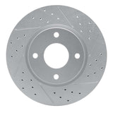 Dynamic Friction 2007-2014 Nissan Sentra Front Right Drilled & Slotted Geoperformance Rotor by Dynamic Friction Company 830-67056R