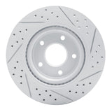Dynamic Friction 2007-2013 Nissan Altima Front Left Drilled & Slotted Geoperformance Rotor by Dynamic Friction Company 830-67057L