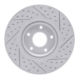 Dynamic Friction 2007-2017 Nissan Sentra Front Left Drilled & Slotted Geoperformance Rotor by Dynamic Friction Company 830-67059L