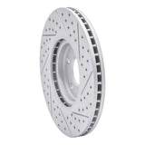 Dynamic Friction 2007-2017 Nissan Sentra Front Left Drilled & Slotted Geoperformance Rotor by Dynamic Friction Company 830-67059L