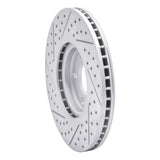 Dynamic Friction 2007-2017 Nissan Sentra Front Right Drilled & Slotted Geoperformance Rotor by Dynamic Friction Company 830-67059R