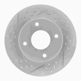 Dynamic Friction 2007-2017 Nissan Versa Front Left Drilled & Slotted Geoperformance Rotor by Dynamic Friction Company 830-67062L