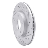 Dynamic Friction 2013-2019 Nissan Sentra Front Right Drilled & Slotted Geoperformance Rotor by Dynamic Friction Company 830-67064R