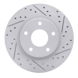 Dynamic Friction 2013-2019 Nissan Sentra Front Right Drilled & Slotted Geoperformance Rotor by Dynamic Friction Company 830-67064R