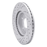 Dynamic Friction 2013-2019 Nissan Sentra Front Right Drilled & Slotted Geoperformance Rotor by Dynamic Friction Company 830-67064R