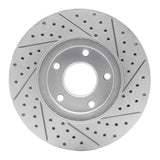 Dynamic Friction 2002-2017 Infiniti Q45 Front Left Drilled & Slotted Geoperformance Rotor by Dynamic Friction Company 830-67087L