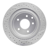 Dynamic Friction 2002-2025 Infiniti G35 Rear Left Drilled & Slotted Geoperformance Rotor by Dynamic Friction Company 830-67088L