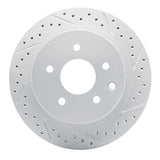 Dynamic Friction 2002-2025 Infiniti G35 Rear Right Drilled & Slotted Geoperformance Rotor by Dynamic Friction Company 830-67088R