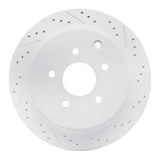 Dynamic Friction 2003-2024 Infiniti M37 Rear Right Drilled & Slotted Geoperformance Rotor by Dynamic Friction Company 830-67089R