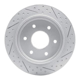 Dynamic Friction 2004-2015 Infiniti Qx56 Rear Left Drilled & Slotted Geoperformance Rotor by Dynamic Friction Company 830-67090L
