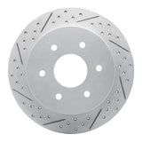 Dynamic Friction 2004-2015 Infiniti Qx56 Rear Left Drilled & Slotted Geoperformance Rotor by Dynamic Friction Company 830-67090L