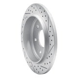 Dynamic Friction 2004-2015 Infiniti Qx56 Rear Left Drilled & Slotted Geoperformance Rotor by Dynamic Friction Company 830-67090L