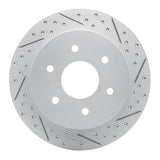 Dynamic Friction 2004-2015 Infiniti Qx56 Rear Right Drilled & Slotted Geoperformance Rotor by Dynamic Friction Company 830-67090R