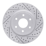 Dynamic Friction 2005-2025 Nissan Frontier Front Right Drilled & Slotted Geoperformance Rotor by Dynamic Friction Company 830-67092R