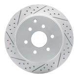 Dynamic Friction 2005-2012 Nissan Pathfinder Rear Left Drilled & Slotted Geoperformance Rotor by Dynamic Friction Company 830-67093L