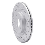 Dynamic Friction 2011-2019 Nissan Sentra Front Left Drilled & Slotted Geoperformance Rotor by Dynamic Friction Company 830-67100L