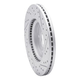 Dynamic Friction 2011-2019 Nissan Sentra Front Left Drilled & Slotted Geoperformance Rotor by Dynamic Friction Company 830-67100L