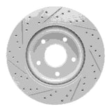 Dynamic Friction 2011-2019 Nissan Sentra Front Right Drilled & Slotted Geoperformance Rotor by Dynamic Friction Company 830-67100R
