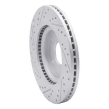 Dynamic Friction 2011-2019 Nissan Sentra Front Right Drilled & Slotted Geoperformance Rotor by Dynamic Friction Company 830-67100R