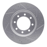 Dynamic Friction 2012-2021 Nissan Nv3500 Front Left Drilled & Slotted Geoperformance Rotor by Dynamic Friction Company 830-67102L