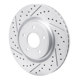 Dynamic Friction 2014-2019 Nissan X-Trail (Mexico Front Left Drilled & Slotted Geoperformance Rotor by Dynamic Friction Company 830-67104L