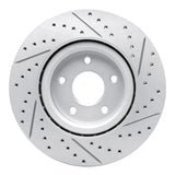 Dynamic Friction 2014-2019 Nissan X-Trail (Mexico Front Left Drilled & Slotted Geoperformance Rotor by Dynamic Friction Company 830-67104L