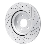Dynamic Friction 2014-2019 Nissan X-Trail (Mexico Front Left Drilled & Slotted Geoperformance Rotor by Dynamic Friction Company 830-67104L