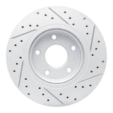 Dynamic Friction 2014-2023 Nissan Qashqai (Canada) Front Left Drilled & Slotted Geoperformance Rotor by Dynamic Friction Company 830-67106L