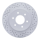 Dynamic Friction 2016-2024 Nissan Titan Xd Front Right Drilled & Slotted Geoperformance Rotor by Dynamic Friction Company 830-67108R