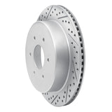 Dynamic Friction 2017-2024 Nissan Titan Rear Left Drilled & Slotted Geoperformance Rotor by Dynamic Friction Company 830-67110L