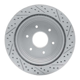 Dynamic Friction 2017-2024 Nissan Titan Rear Left Drilled & Slotted Geoperformance Rotor by Dynamic Friction Company 830-67110L