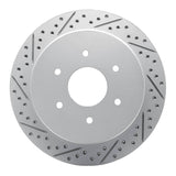 Dynamic Friction 2017-2024 Nissan Titan Rear Left Drilled & Slotted Geoperformance Rotor by Dynamic Friction Company 830-67110L