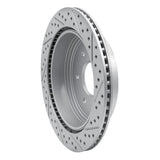 Dynamic Friction 2017-2024 Nissan Titan Rear Left Drilled & Slotted Geoperformance Rotor by Dynamic Friction Company 830-67110L