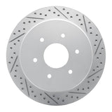 Dynamic Friction 2017-2024 Nissan Titan Rear Right Drilled & Slotted Geoperformance Rotor by Dynamic Friction Company 830-67110R