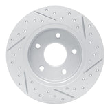 Dynamic Friction 2019-2026 Nissan Sentra Rear Left Drilled & Slotted Geoperformance Rotor by Dynamic Friction Company 830-67113L