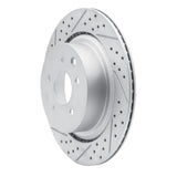 Dynamic Friction 2007-2015 Infiniti G37 Rear Left Drilled & Slotted Geoperformance Rotor by Dynamic Friction Company 830-68010L