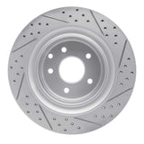 Dynamic Friction 2007-2015 Infiniti G37 Rear Left Drilled & Slotted Geoperformance Rotor by Dynamic Friction Company 830-68010L