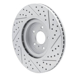 Dynamic Friction 2008-2025 Infiniti FX50 Front Left Drilled & Slotted Geoperformance Rotor by Dynamic Friction Company 830-68012L