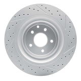 Dynamic Friction 2008-2025 Infiniti G37 Rear Left Drilled & Slotted Geoperformance Rotor by Dynamic Friction Company 830-68013L