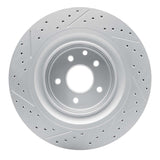 Dynamic Friction 2008-2025 Infiniti G37 Rear Right Drilled & Slotted Geoperformance Rotor by Dynamic Friction Company 830-68013R
