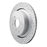 Dynamic Friction 2009-2024 Infiniti M56 Rear Left Drilled & Slotted Geoperformance Rotor by Dynamic Friction Company 830-68015L