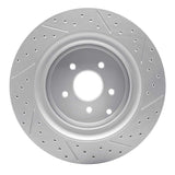 Dynamic Friction 2009-2024 Infiniti M56 Rear Left Drilled & Slotted Geoperformance Rotor by Dynamic Friction Company 830-68015L