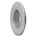 Dynamic Friction 2009-2024 Infiniti M56 Rear Left Drilled & Slotted Geoperformance Rotor by Dynamic Friction Company 830-68015L
