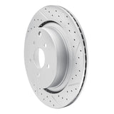 Dynamic Friction 2009-2024 Infiniti Q70 Rear Right Drilled & Slotted Geoperformance Rotor by Dynamic Friction Company 830-68015R