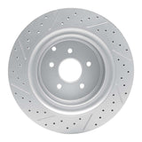 Dynamic Friction 2009-2024 Infiniti Q70 Rear Right Drilled & Slotted Geoperformance Rotor by Dynamic Friction Company 830-68015R